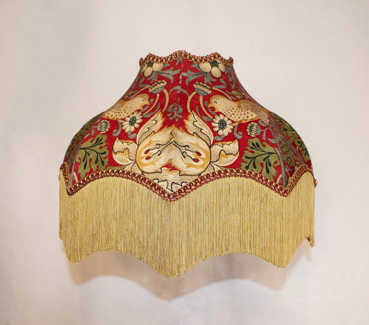 RED STRAWBERRY THIEF William Morris Maia Style Lampshade